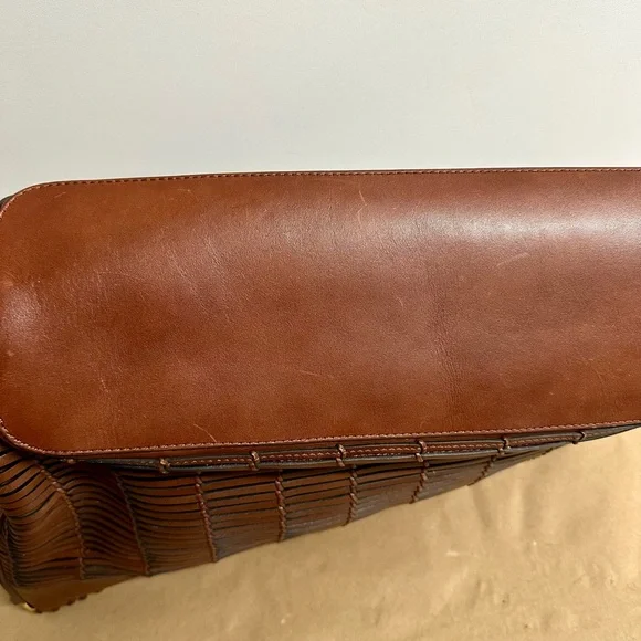 Elegant and rare Ralph Lauren Brown Leather Bag from the Safari collection - Picture 7 of 14